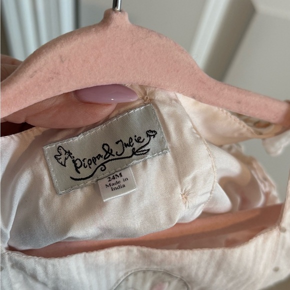 Pippa & Julie Adorable Pink Ruffled Dress with Bunny Design - Picture 4 of 5